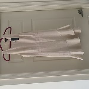 NWT- size 6, banana republic white/cream dress (asymetrical)